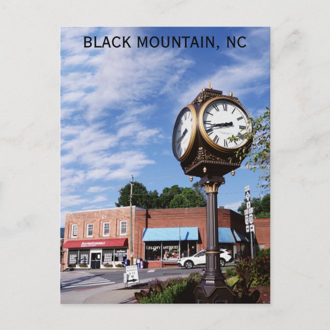 Black Mountain North Carolina Travel Photo Vykort (Framsida)
