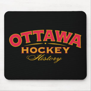 Black Mouse Pad för Ottawa Hockey History Musmatta