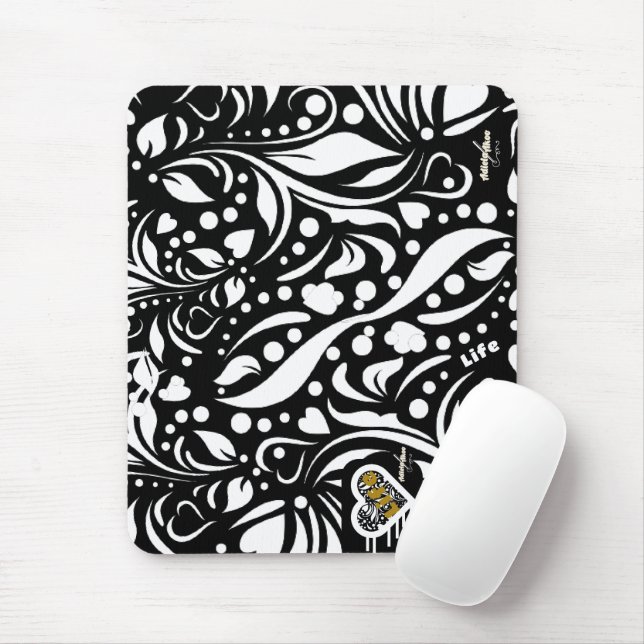 Black Mouse Pad från Poet Adiela Akoo Musmatta (Med mus)