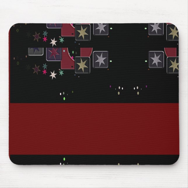 Black Mousepad Stars Musmatta (Framsidan)