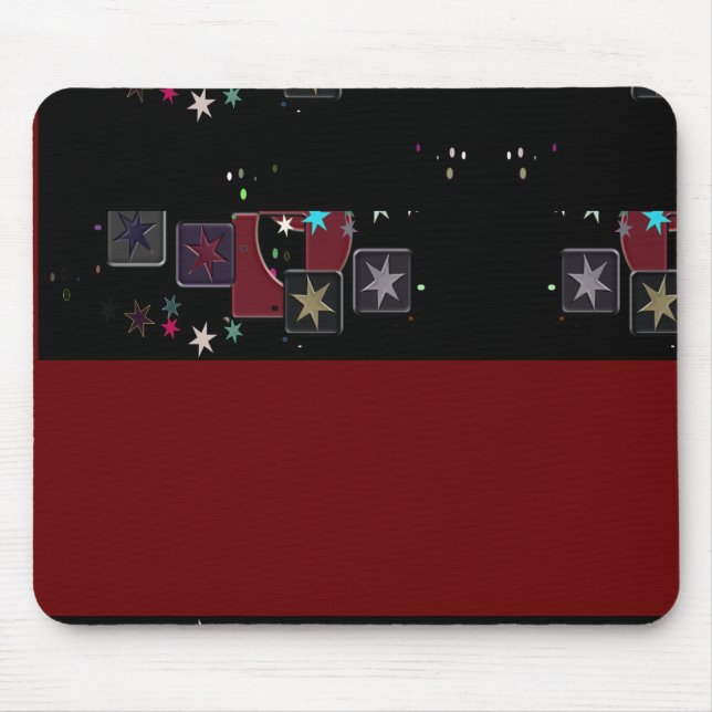Black Mousepad Stars Musmatta (Framsidan)