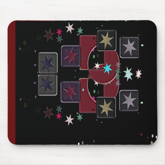 Black Mousepad Stars Musmatta (Framsidan)