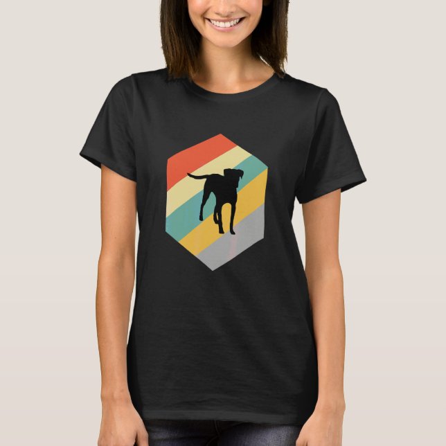 Black Mouth Cur Hund T Shirt (Framsida)