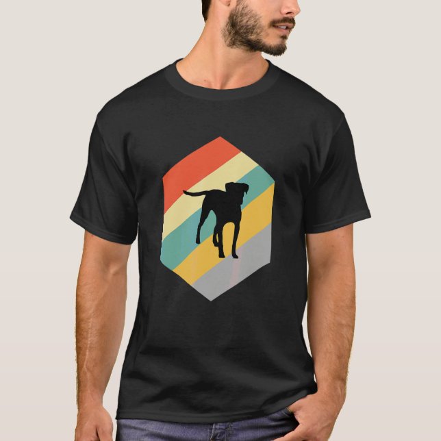Black Mouth Cur Hund T Shirt (Framsida)