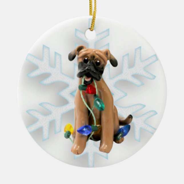 Black Mouth Cur jul Ornament (Framsidan)