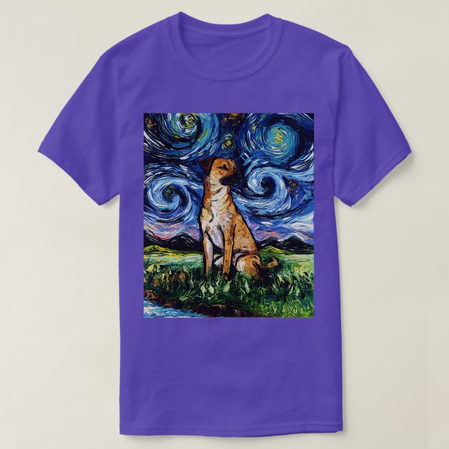 Black Mouth Cur Night T Shirt (Design framsida)