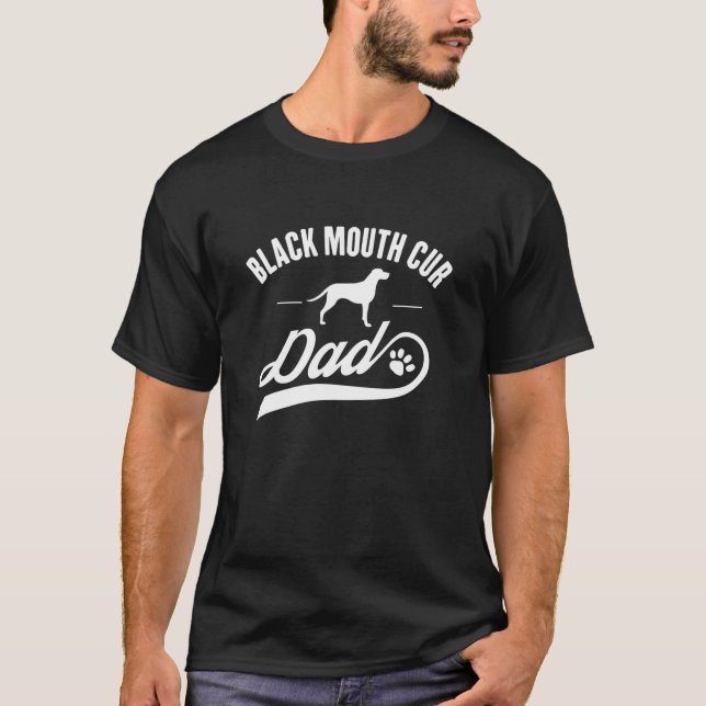 Black Mouth Cur Pappa T-Shirt - Hundägare Älskare (Framsida)