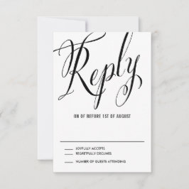 Black Mr. & Mrs Elegant Script-Bröllop OSA Kort