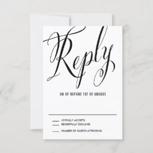 Black Mr. & Mrs Elegant Script-Bröllop OSA Kort