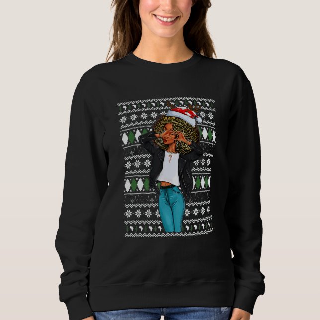 Black Mrs Santa Just A Girl Who Loves Christmas T Shirt (Framsida)