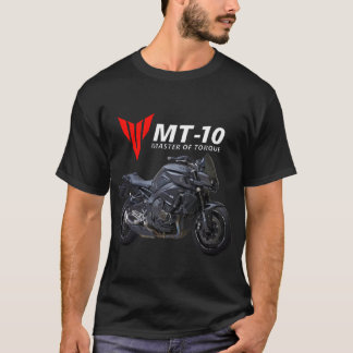 Black Mt-10-motorcykel T Shirt