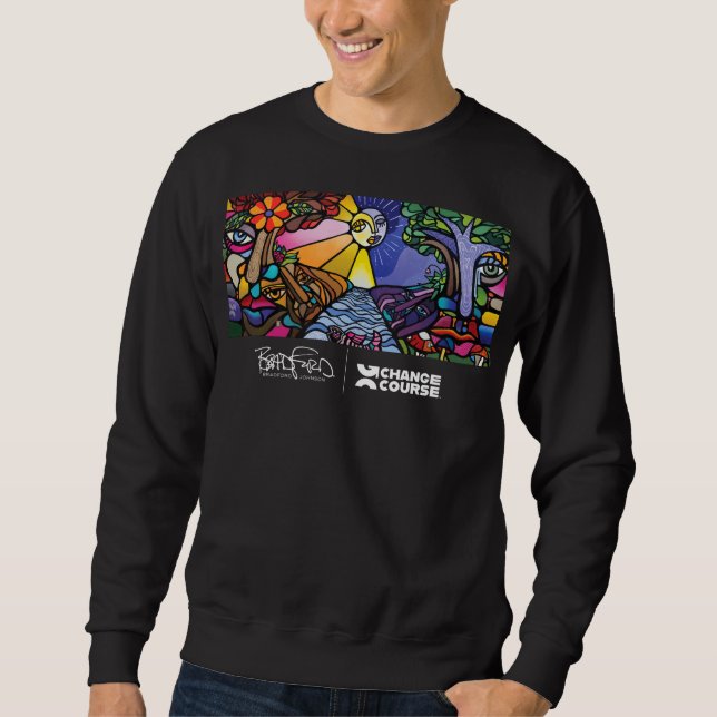 Black Mural Crew Nacke Sweatshirt (Framsida)