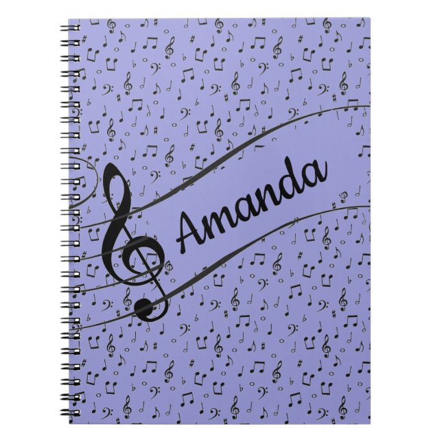 Black Musical personlig Notebook Anteckningsbok (Framsidan)