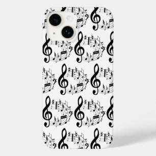 Black Musik noter i Oval Shape Mönster