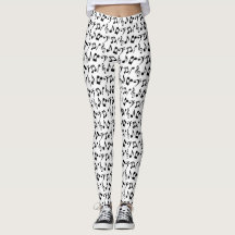 Black Musik noter Leggings