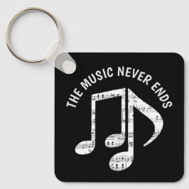 Black Musik noter Nyckelring