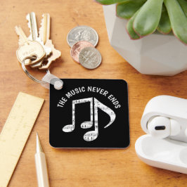 Black Musik noter Nyckelring