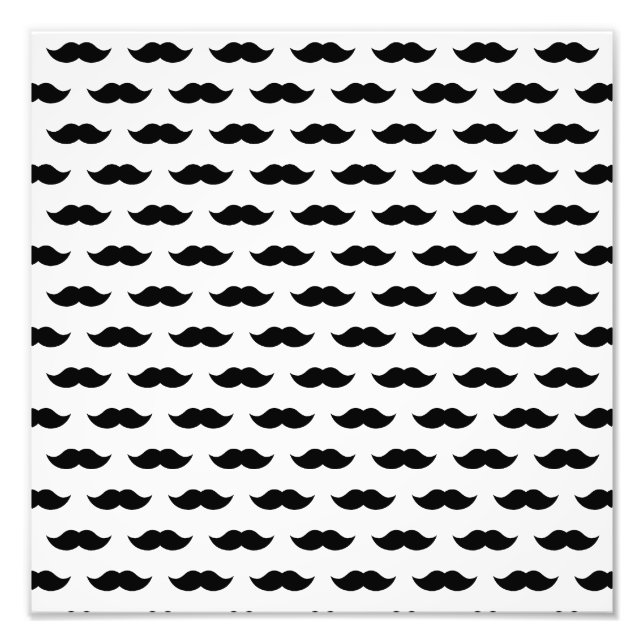 Black Mustache Background Fototryck (Framsidan)