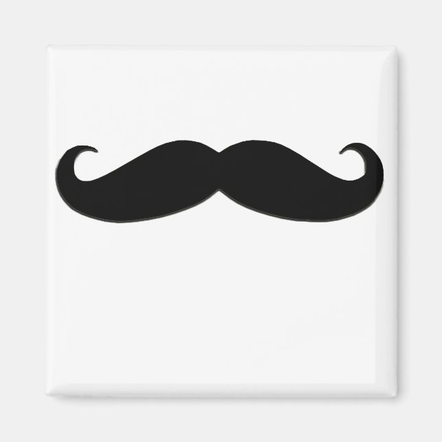 Black Mustache eller Black Mustache för Roligt Gif Magnet (Framsidan)