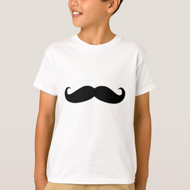 Black Mustache eller Black Mustache för Roligt Gif Tee (Framsida)