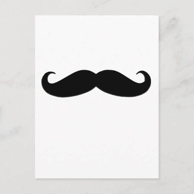 Black Mustache eller Black Mustache för Roligt Gif Vykort (Framsida)
