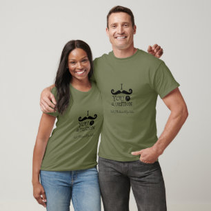 Black Mustache Humor T Shirt