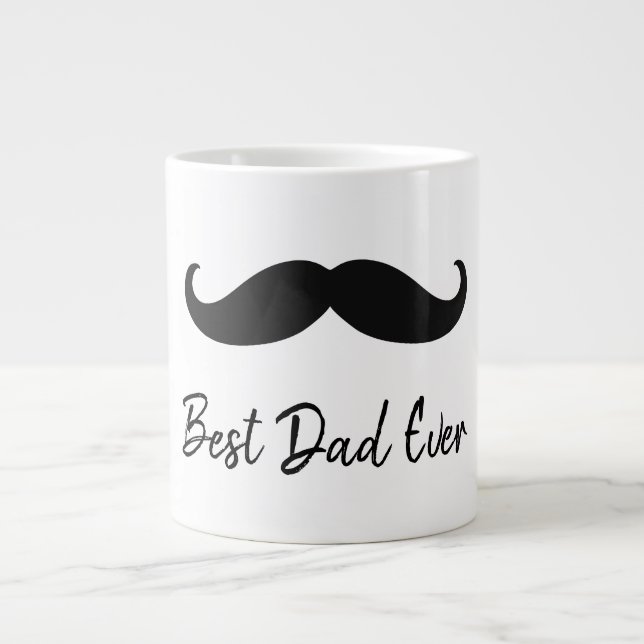 Black Mustache Jumbo Mugg (Framsidan)