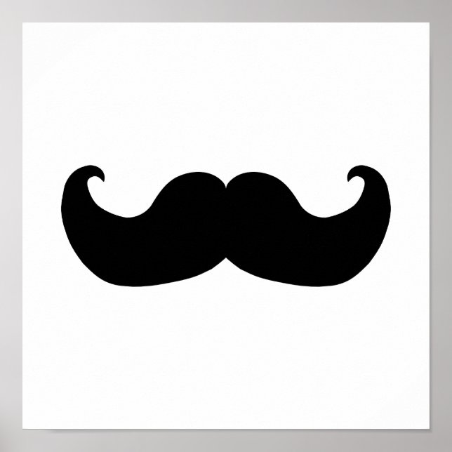 Black Mustache Poster (Framsidan)