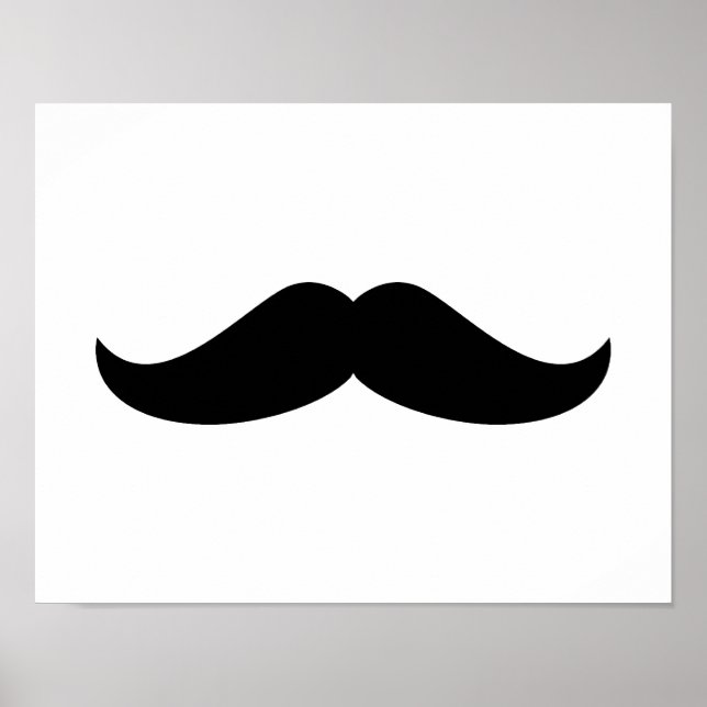 Black Mustache Poster (Framsidan)