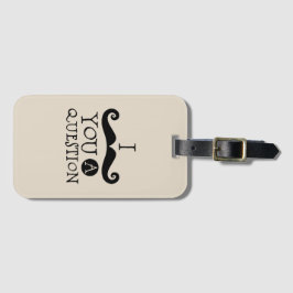 Black Mustache You Humor Fars dag Bagagebricka