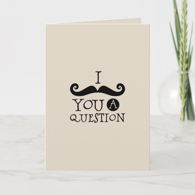 Black Mustache You Humor Fars dag Kort (Framsida)