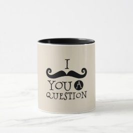 Black Mustache You Humor Fars dag Mugg