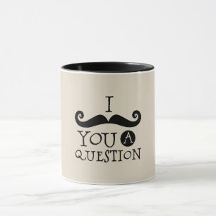Black Mustache You Humor Fars dag Mugg