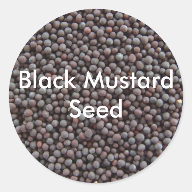 Black Mustard Runt Klistermärke (Framsida)