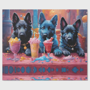 Black N Blue German Shepherd Puppies N Milkshakes Presentpapper