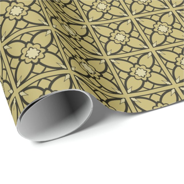 Black 'N' Guld Presentpapper (Rullad Hörn)