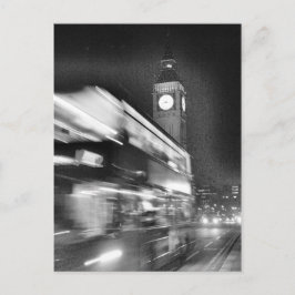 Black-n-White Big Ben - Dubbla Decker Buss - Londo Vykort