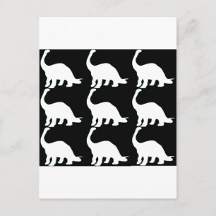 Black n White Dinos Vykort