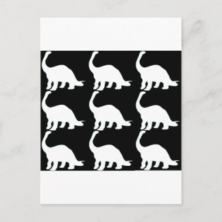 Black n White Dinos Vykort