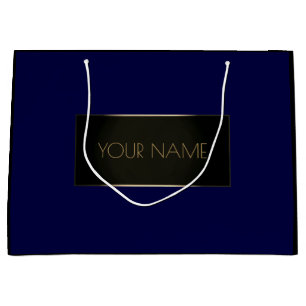 Black Navy Guld Minimal Namn Luxury Brand VIP