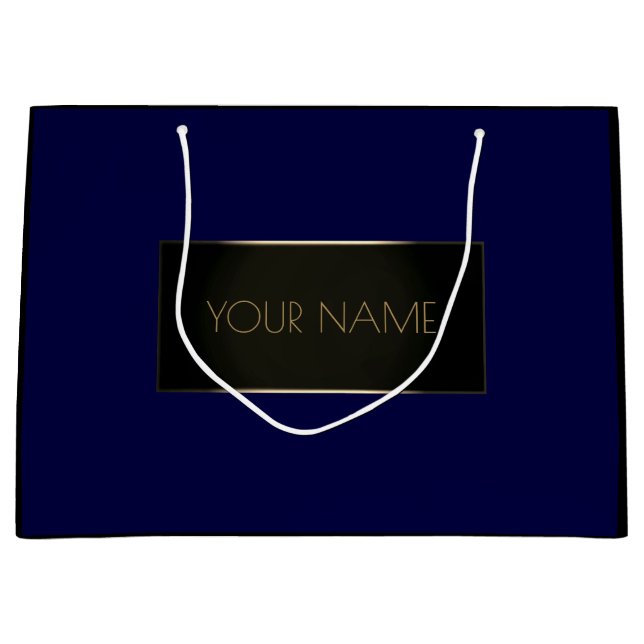 Black Navy Guld Minimal Namn Luxury Brand VIP (Framsidan)