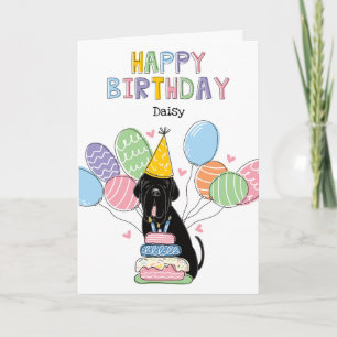 Black Neapolitan Mastiff Birthday Kort