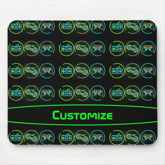 Black & Neon Gamer Musmatta (Framsidan)