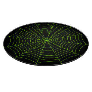 Black neon grönt spindelnät Halloween mönster