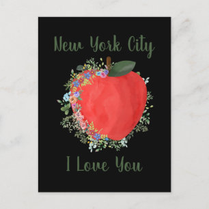 Black New York City I KÄRLEK DU Big Apple Vykort