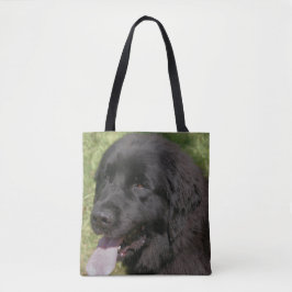 Black Newfoundland Hund Animal Tygkasse