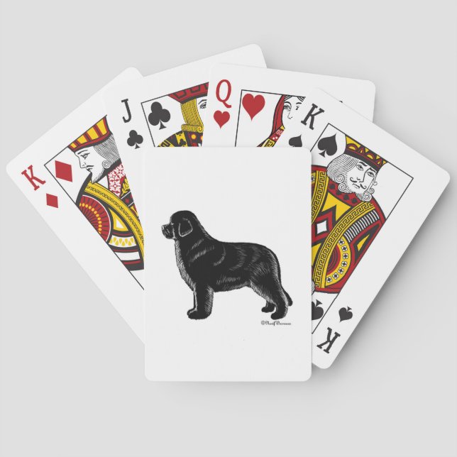 BLACK NEWFOUNDLAND SPELKORT (Baksidan)