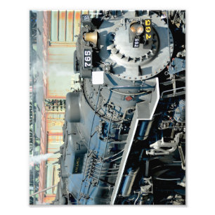 Black Nikel Plate Road 765 Steam locomotive Tåg Fototryck