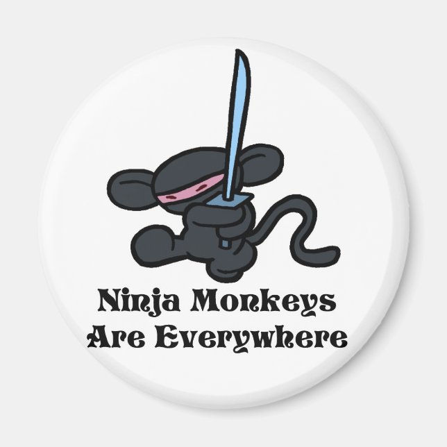 Black Ninja Kick Magnet (Framsidan)