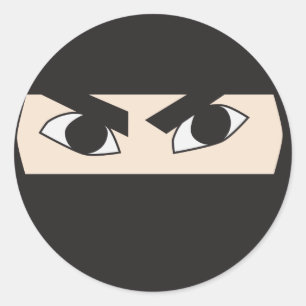 Black Ninja Runt Klistermärke